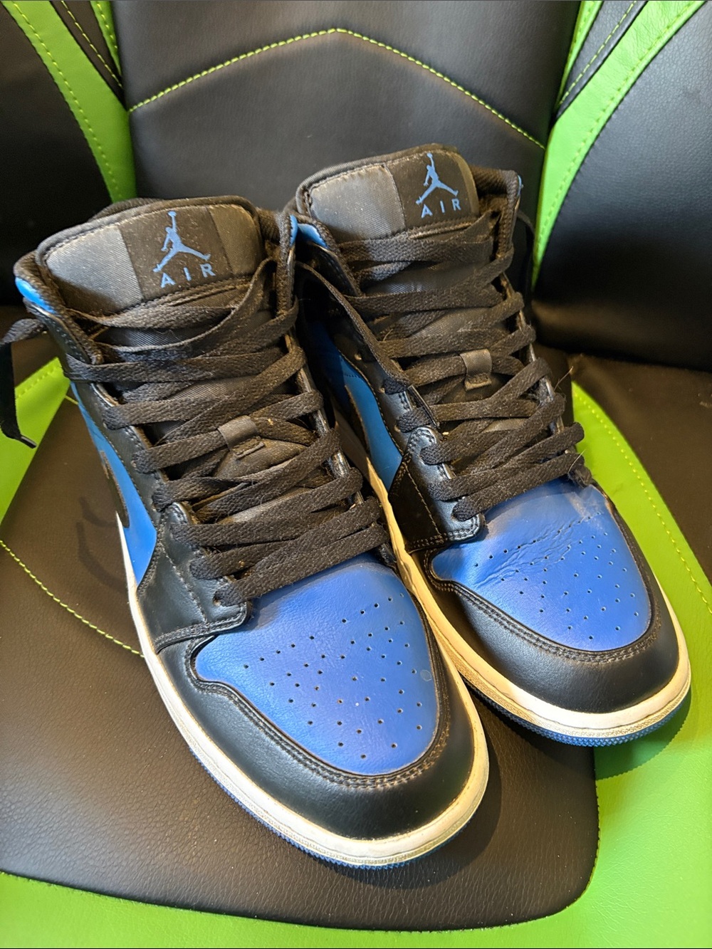 Nike Air Jordan 1 Mid Men's Sneakers - Black/Blue